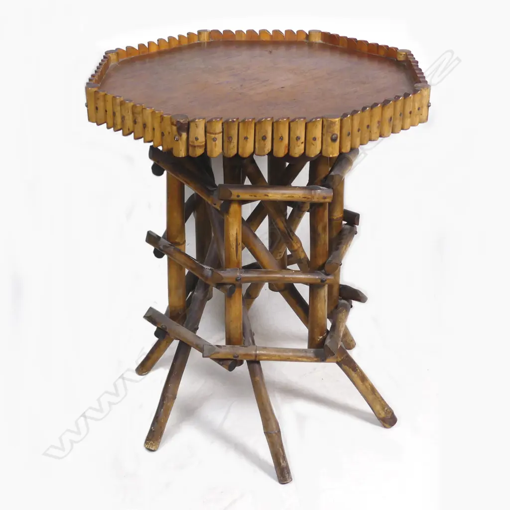 An Edwardian bamboo occasional table Image 1++