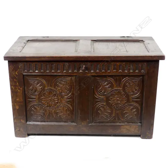 A small Georgian oak coffer