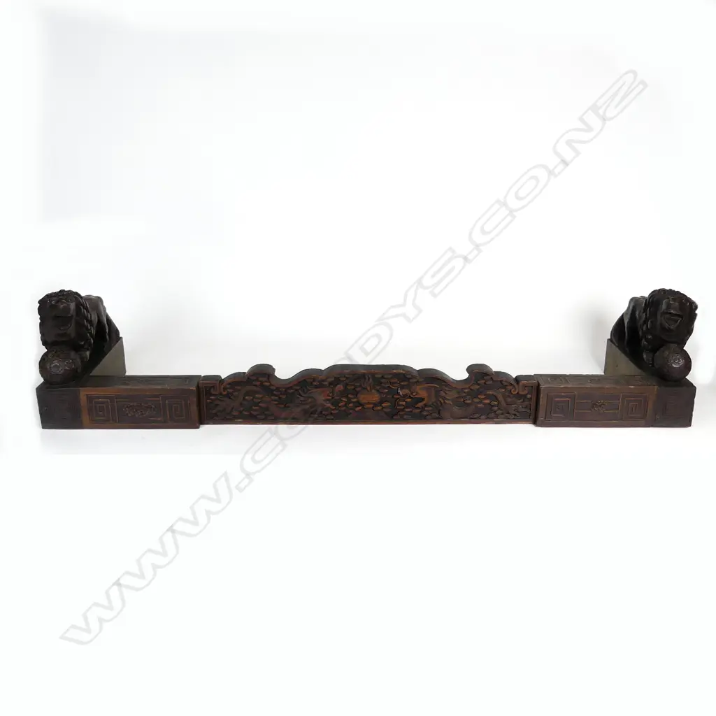 A Chinese inspired wooden fire fender Image 1++