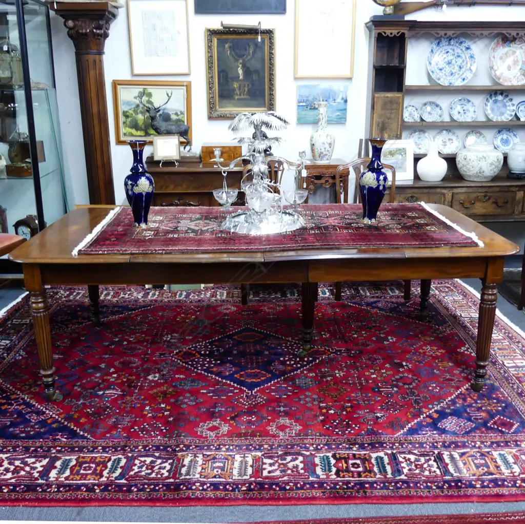 A Regency mahogany banquet dining table Image 1++