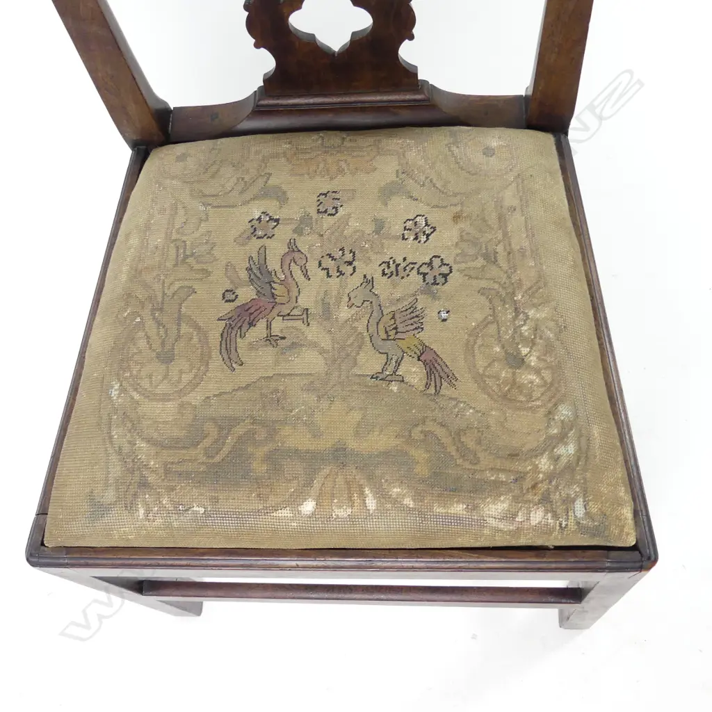 Eight Georgian mahogany Chippendale-style dining chairs Image 1++