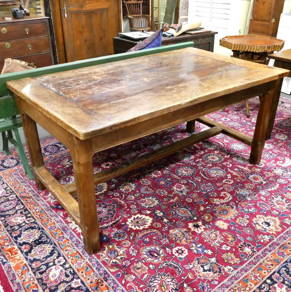 A French fruitwood refectory style table Image 1++