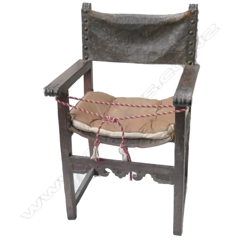 An 18thC oak armchair Image 1++