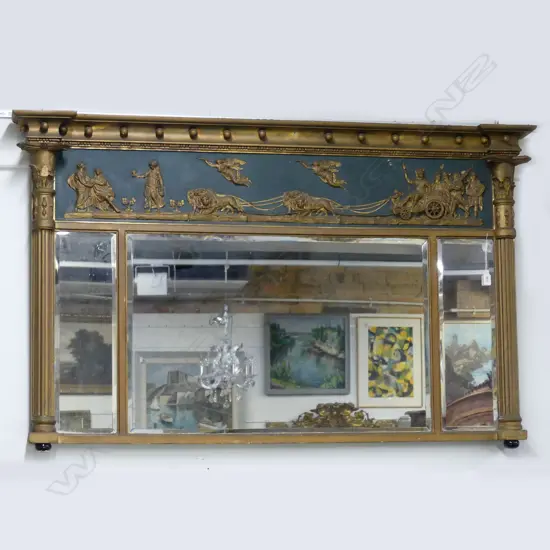 A Victorian overmantel mirror