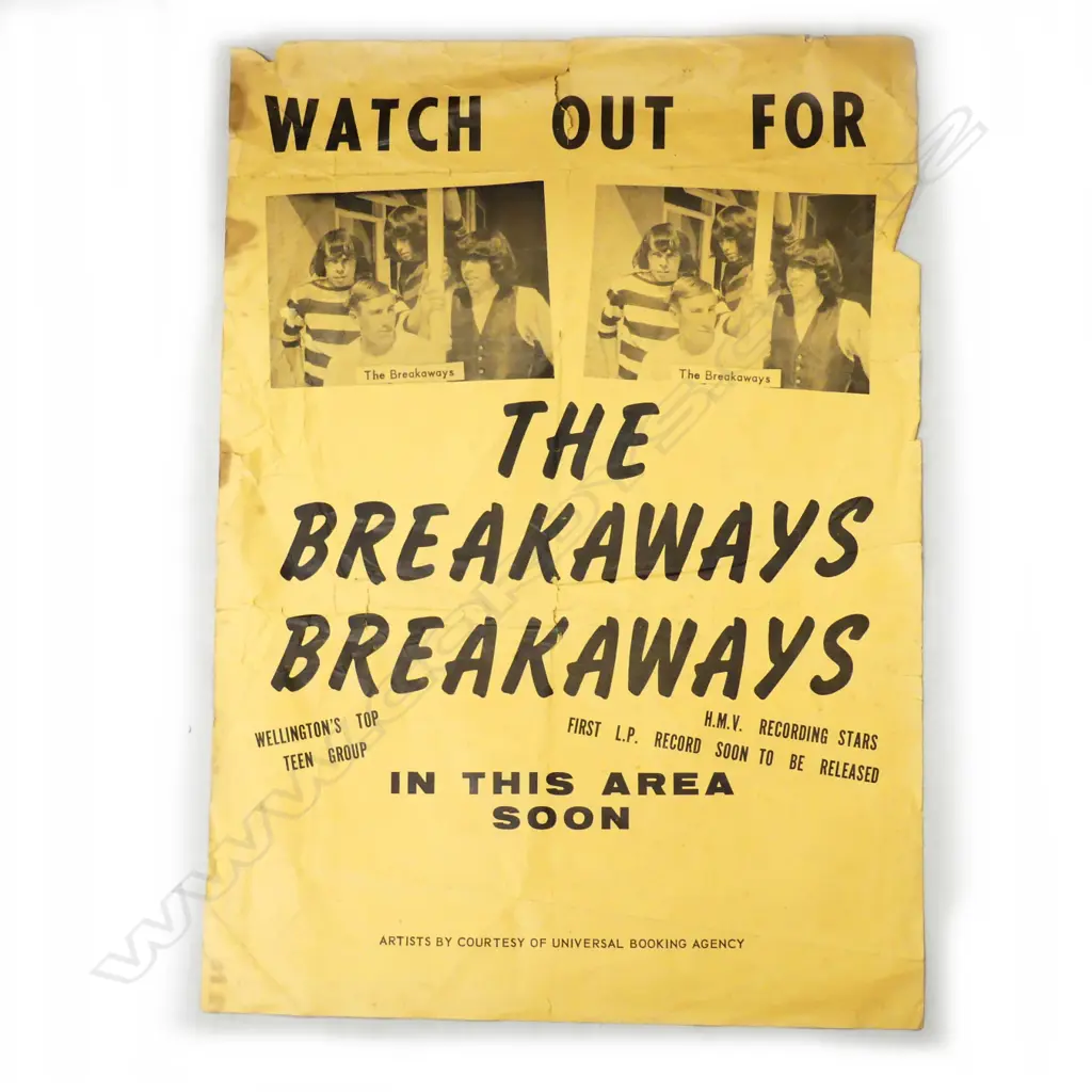 A rare early promotional poster for The Breakaways Image 1++