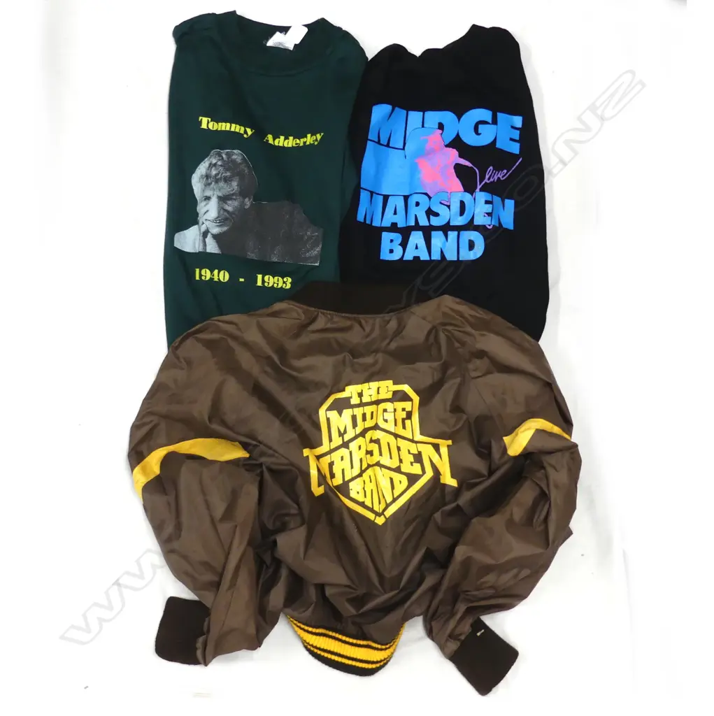 MIDGE MARSDEN BAND TOUR JACKET + 2 TEE SHIRTS MIDGE MARSDEN +TOMMY ADDERLEY Image 1++