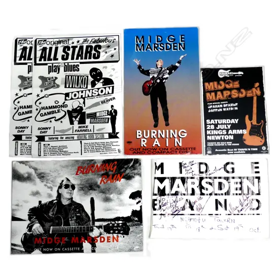 Six assorted Midge Marsden promotional posters