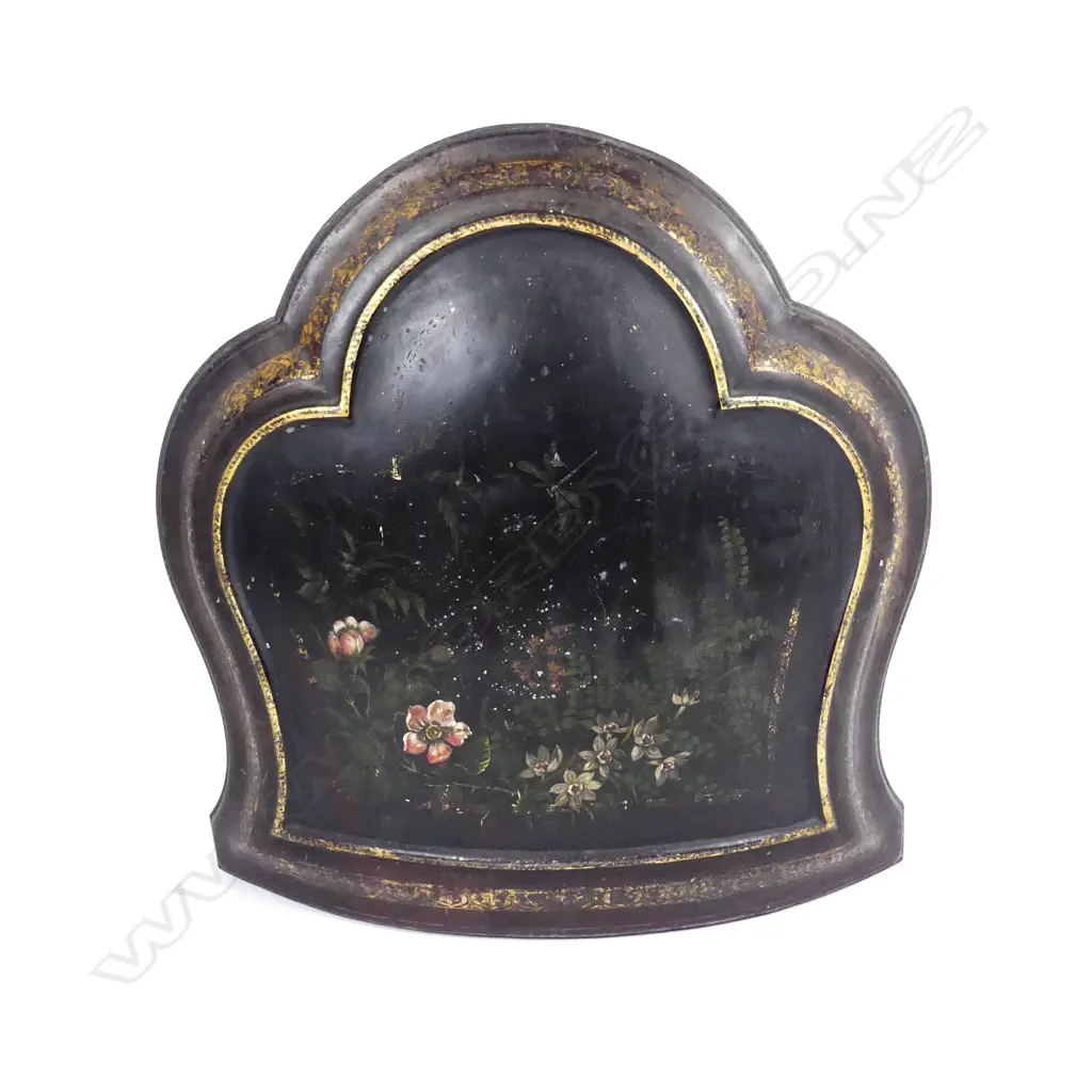 An uncommon toleware fire screen Image 1++