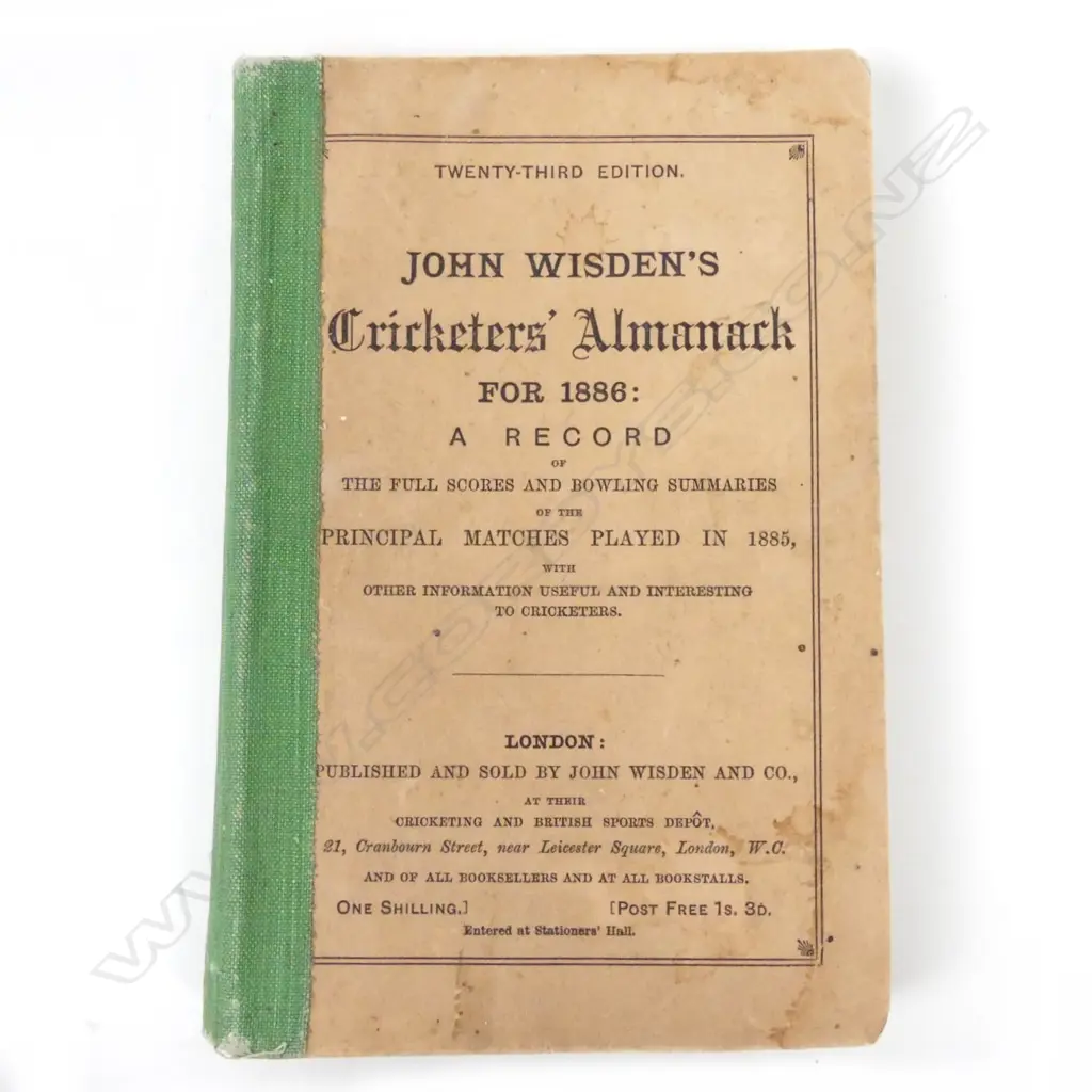 'John Wisden's Cricketers' Almanack for 1886' Image 1++