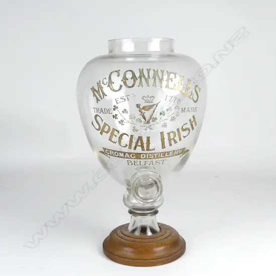 A McConnell’s Irish Whisky bar-top dispenser