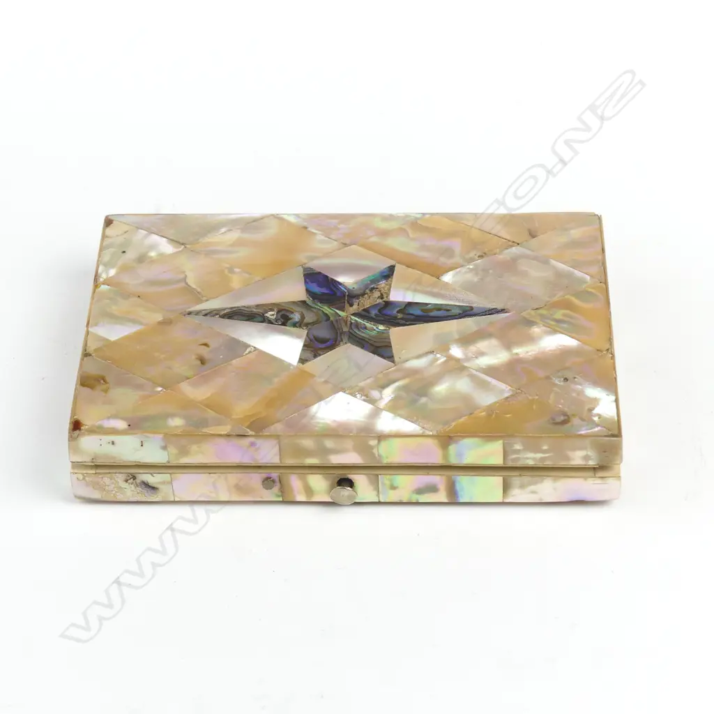 A Victorian mother-of-pearl card case Image 1++