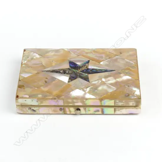 A Victorian mother-of-pearl card case