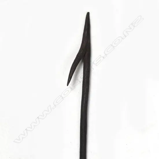 A hand forged iron whaling harpoon