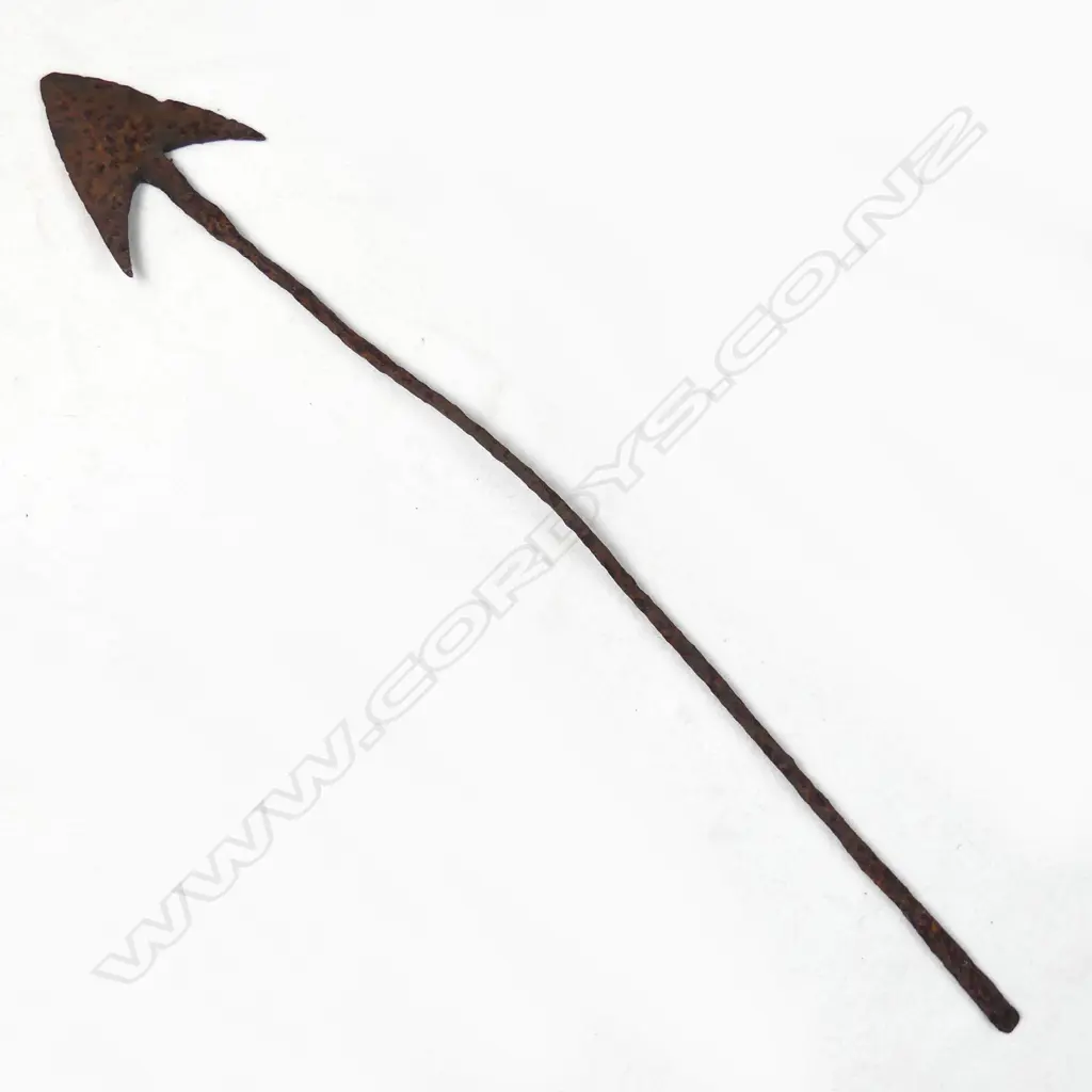 A heavily rusted double flue iron whaling harpoon Image 1++