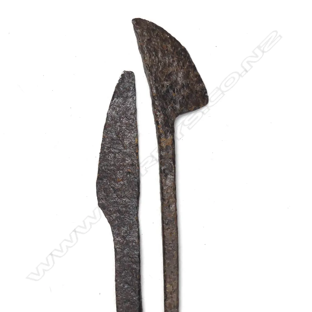 Two small wrought iron flensing knives Image 1++