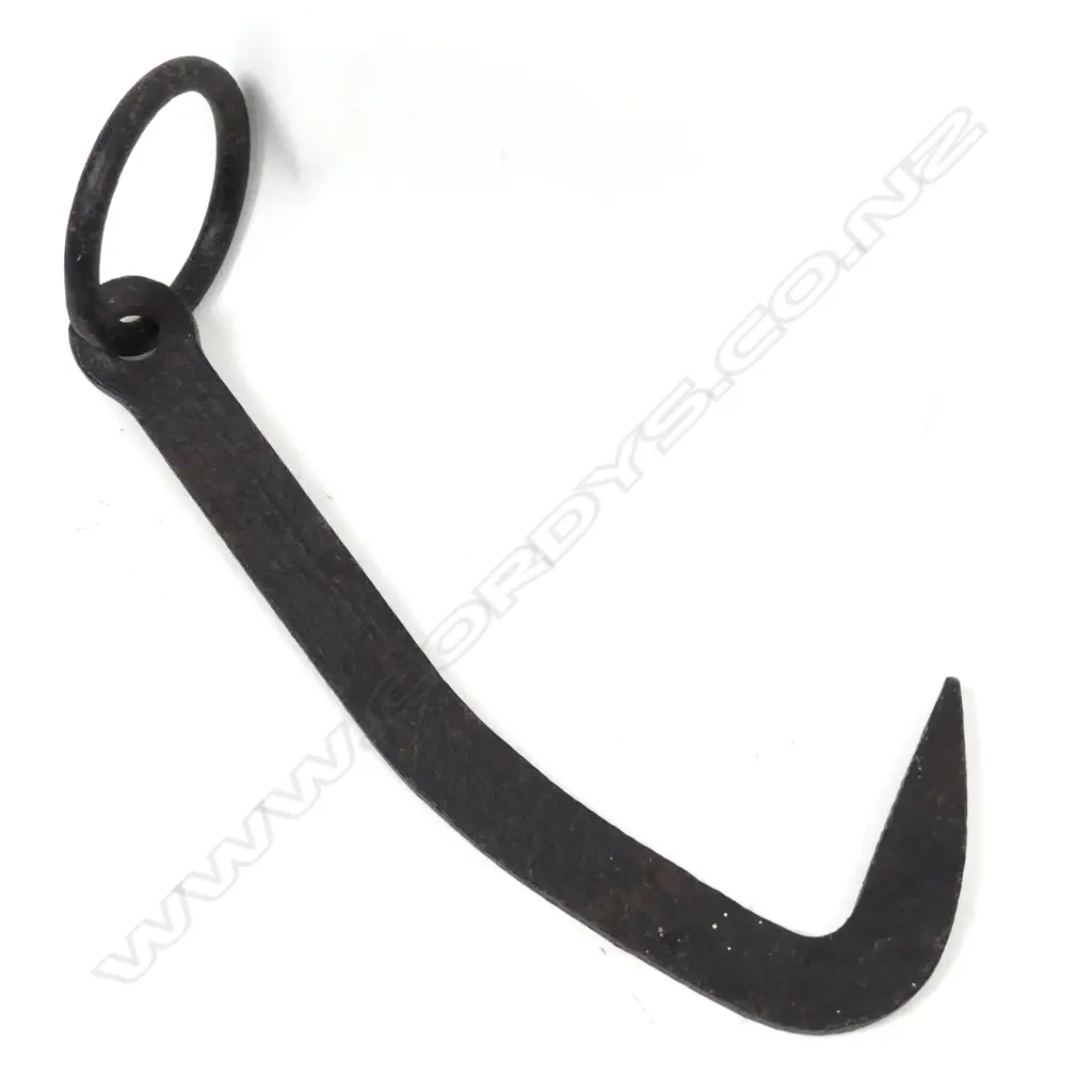 A wrought iron whaler's blubber blanket hook Image 1++