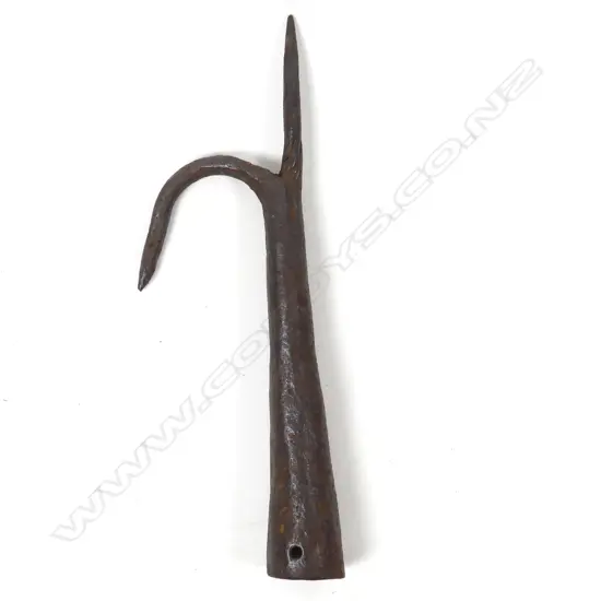 A wrought iron blubber hook