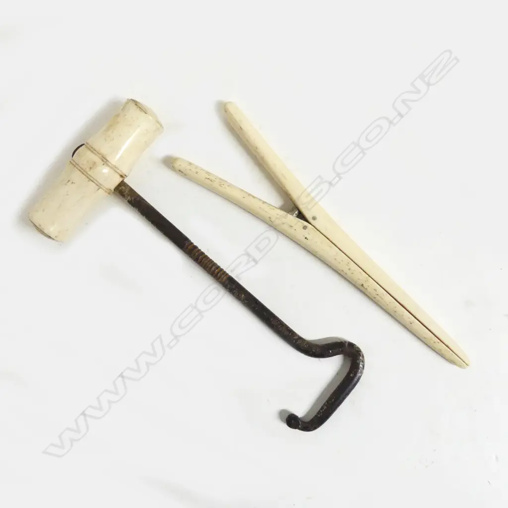 A bone handled boot pull and glove stretchers Image 1++