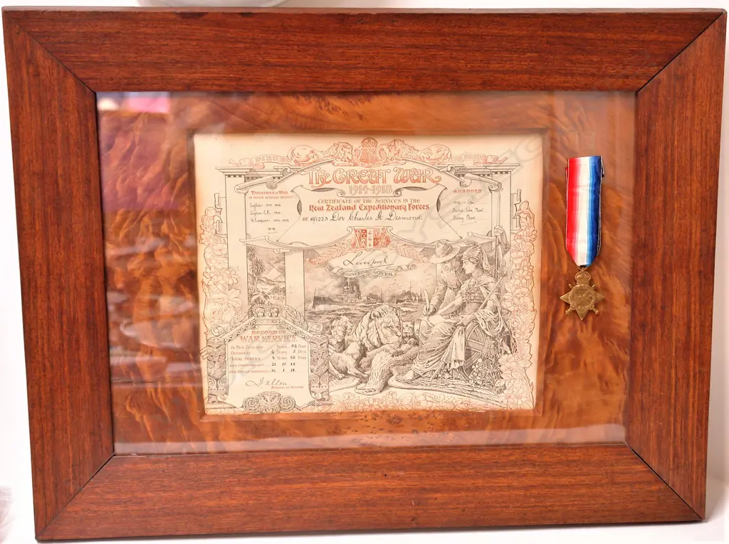 The Great War Record of Service and 1914-15 Star Medal Image 1++