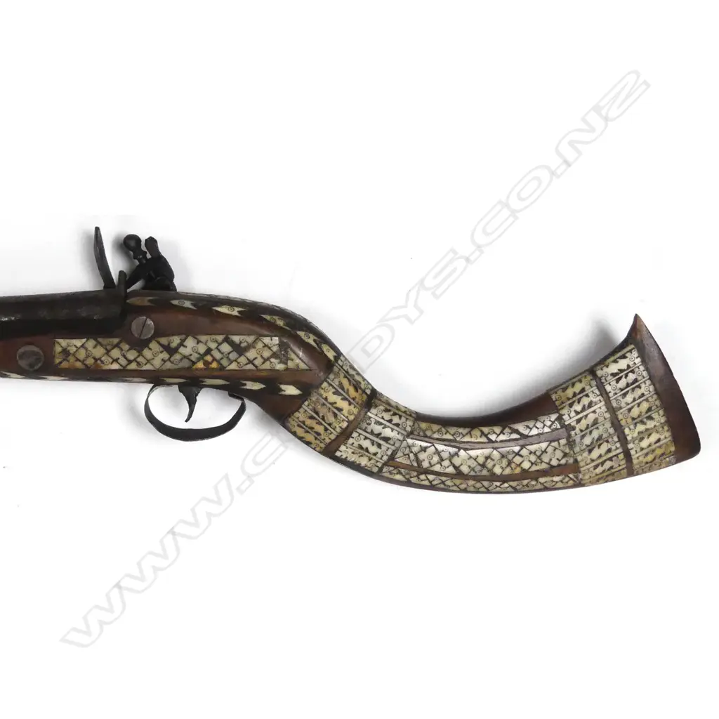 An antique Arab flintlock muzzle loading musket Image 1++