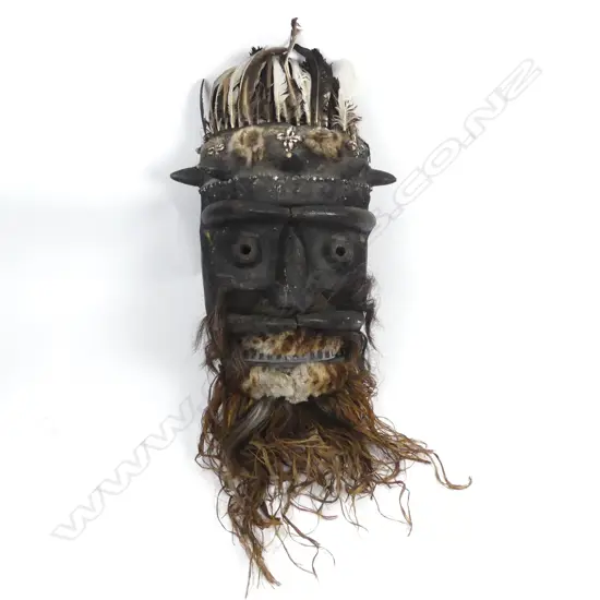 A vintage African Liberian tribal carved mask