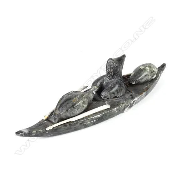 An Inuit serpentine carving