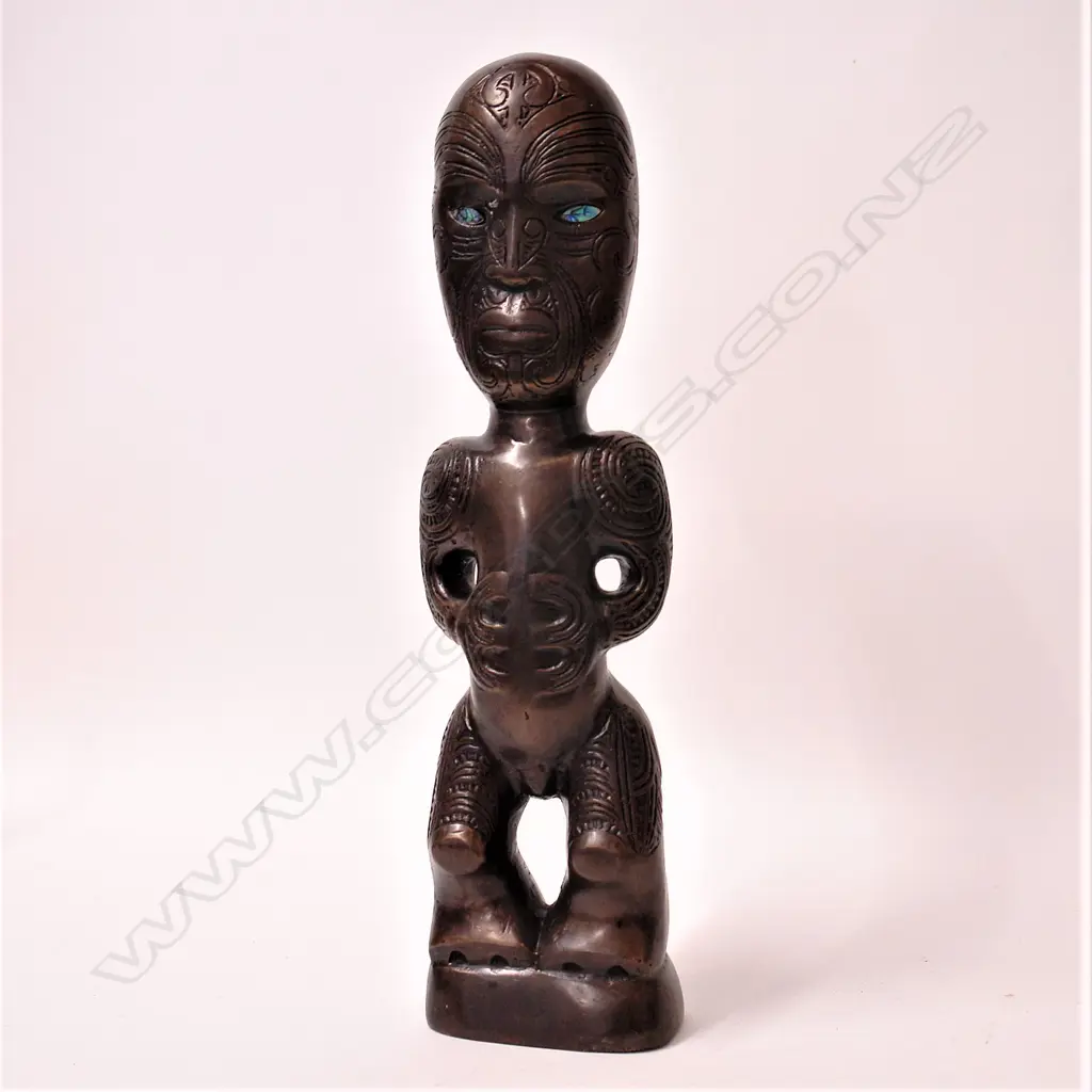 A contemporary bronze cast traditional Maori small tekoteko Image 1++