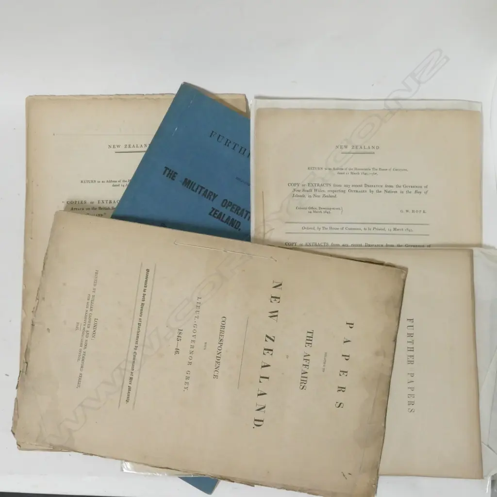 Six 19thC NZ Government publications/papers Image 1++