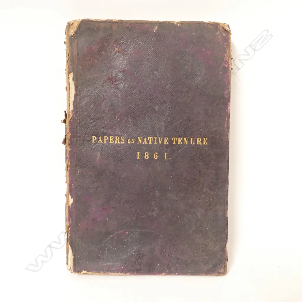 'Papers on Native Tenure 1861' Image 1++