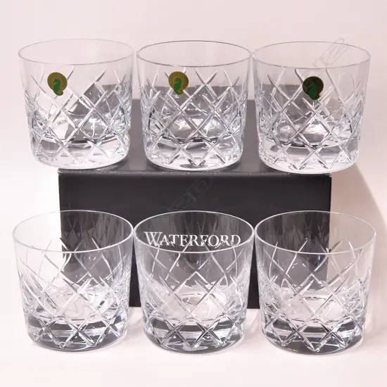 A set of six Waterford large spirit glasses