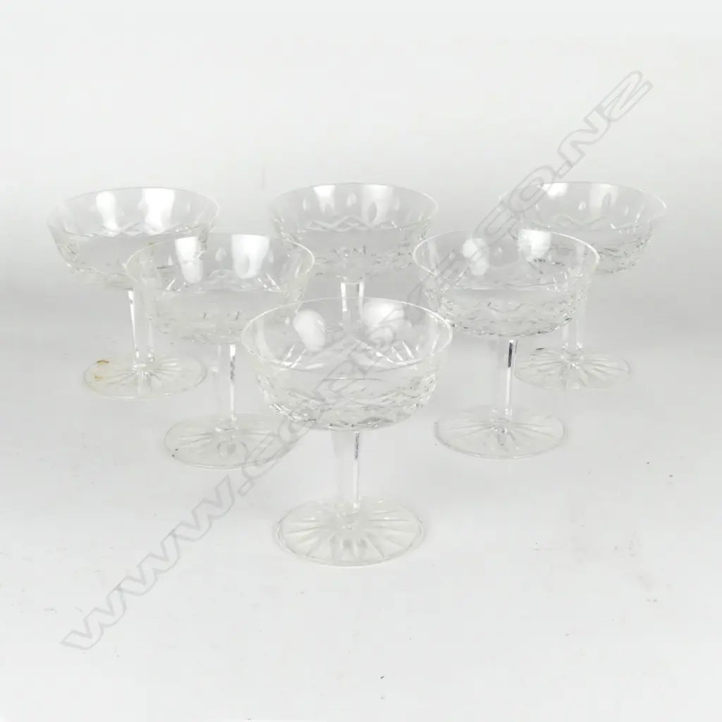 Six Waterford saucer champagne glasses Image 1++