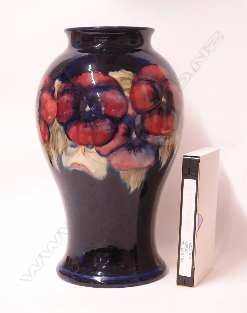 A large and impressive William Moorcroft ‘Pansy’ vase Image 1++