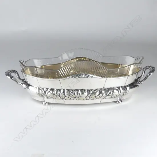 A WMF Art Nouveau silver plate and glass centrepiece bowl