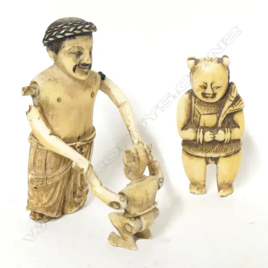 Two small Chinese ivory figures