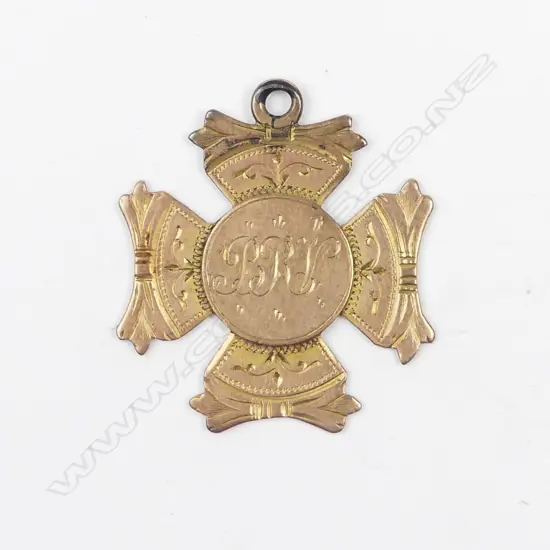 An early 1900 9ct rose gold medal