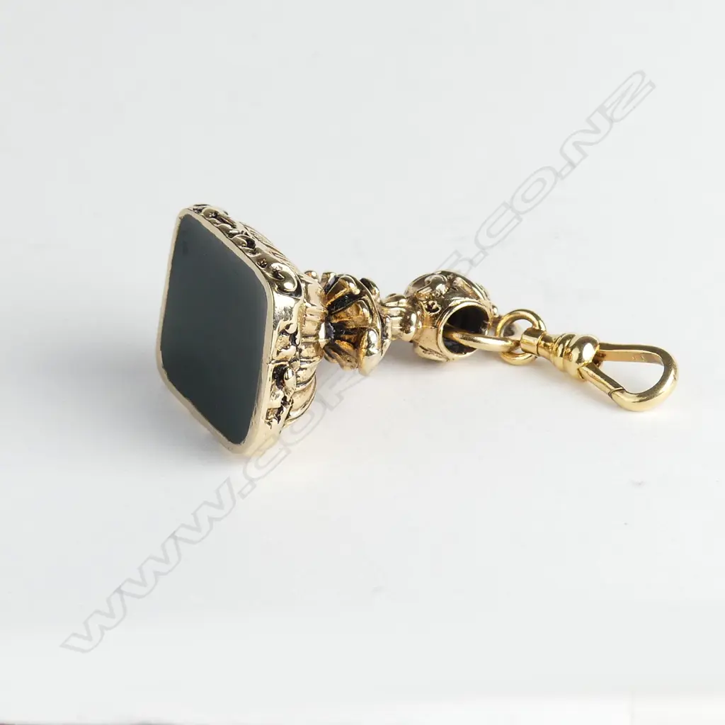 An antique style gold plated fob seal Image 1++