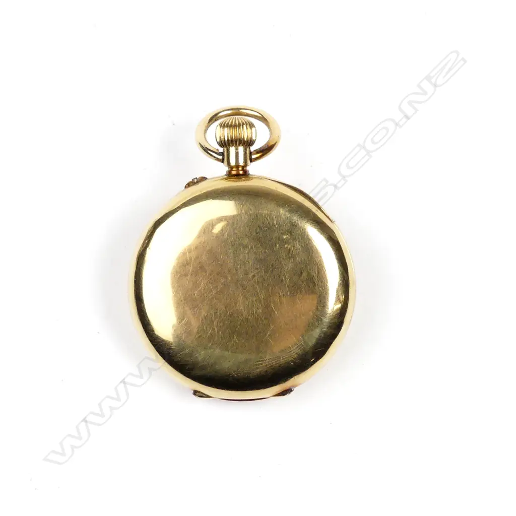 A lady’s 18ct gold hunter pocket watch Image 1++