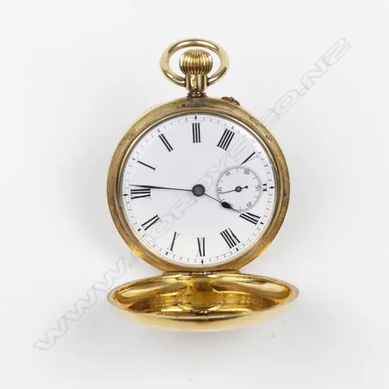 A lady’s 18ct gold hunter pocket watch