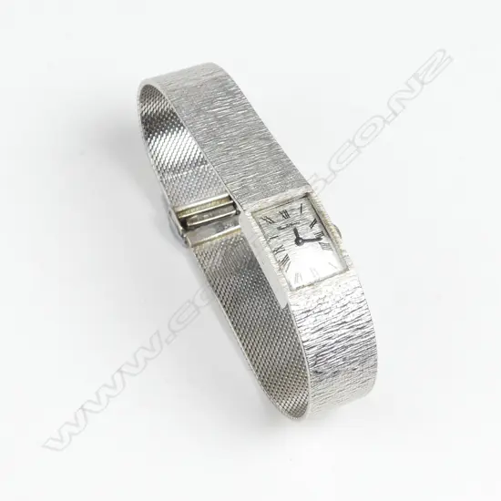 A vintage 9ct white gold Bueche Girod lady’s wristwatch