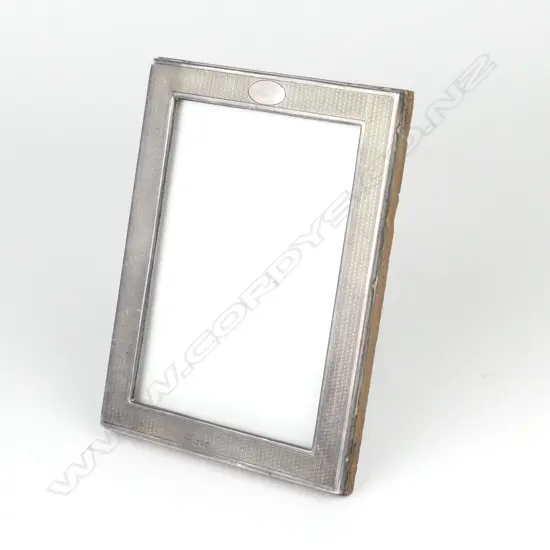 A silver photo frame