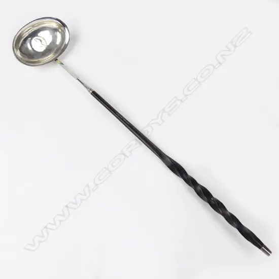 A Georgian silver toddy ladle