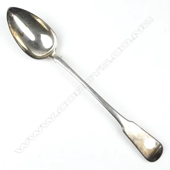 A George III silver pie spoon