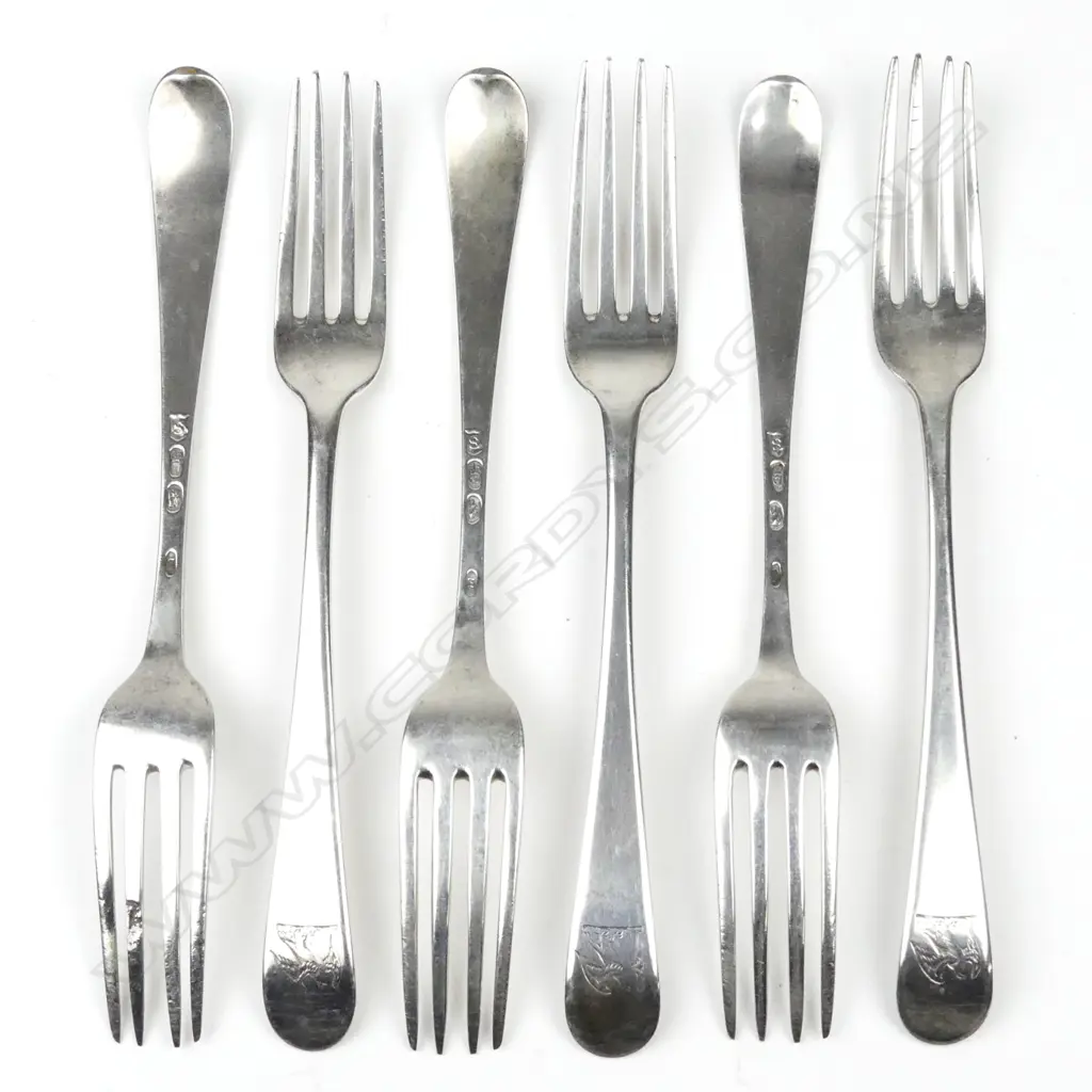 Six George III Irish forks Image 1++