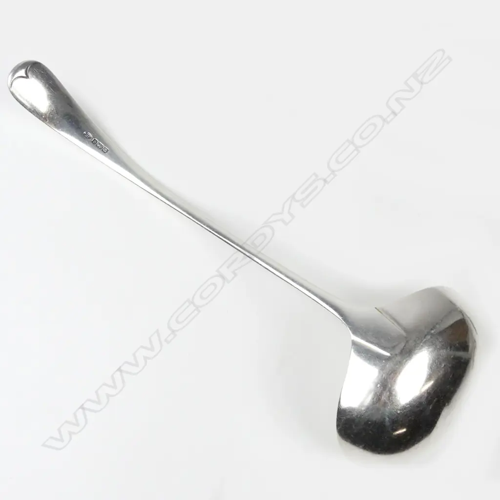 An Edwardian silver soup ladle Image 1++