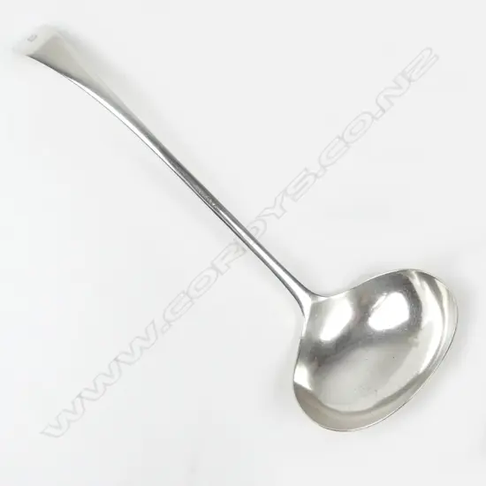 An Edwardian silver soup ladle