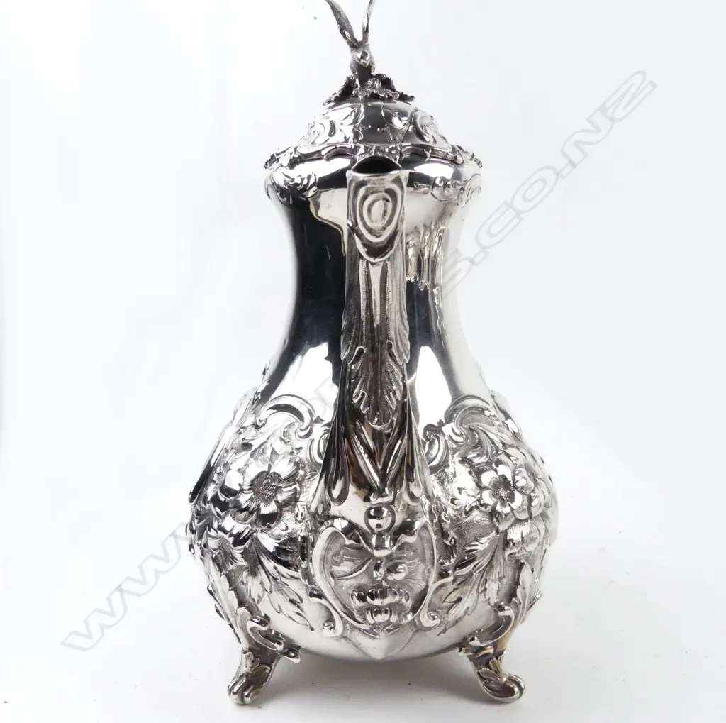 A Victorian silver four piece tea and coffee set Image 1++