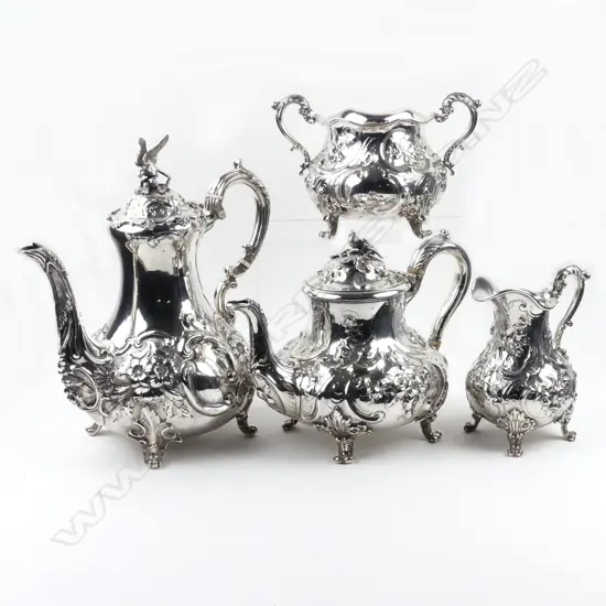 A Victorian silver four piece tea and coffee set