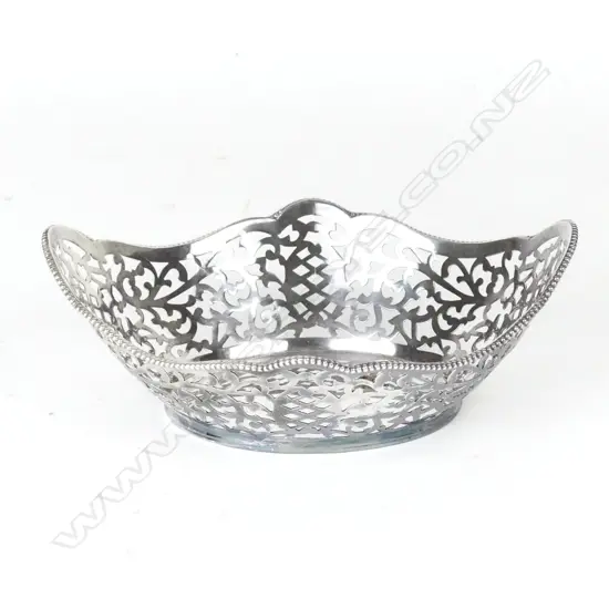 A continental .800 small silver basket
