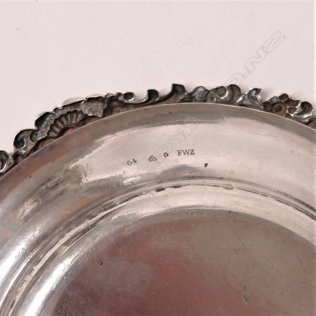 A 19thC Swedish silver waiter tray Image 1++
