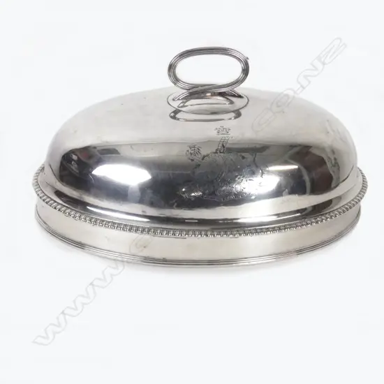A small Sheffield plate meat cover